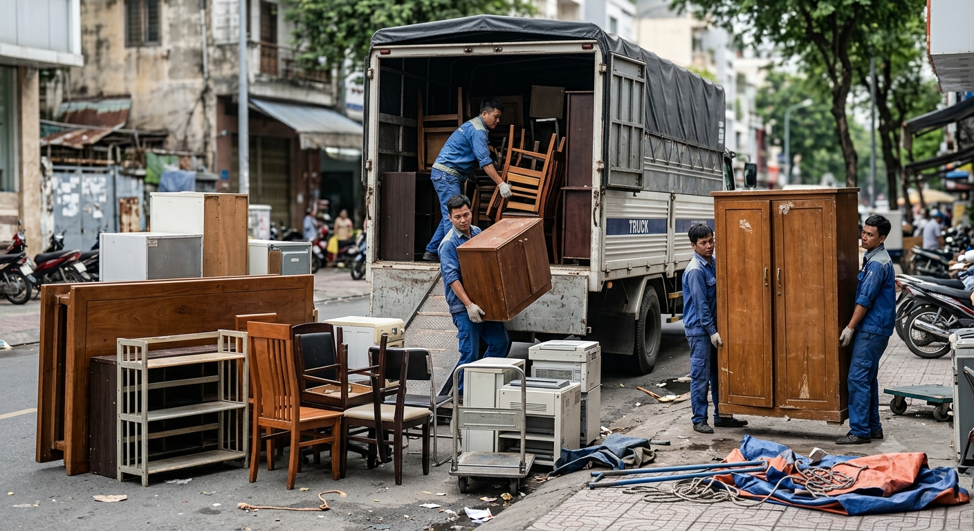 Triển khai bốc xếp, vận chuyển và dọn dẹp mặt bằng